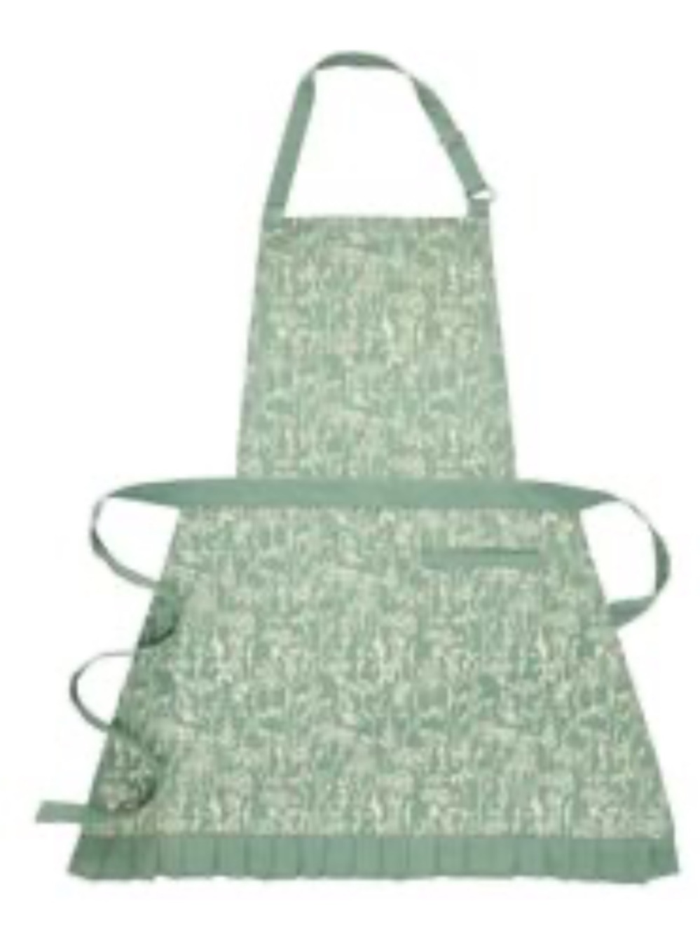 My Texas House Floral Ruffle Apron botanical line-art floral pattern